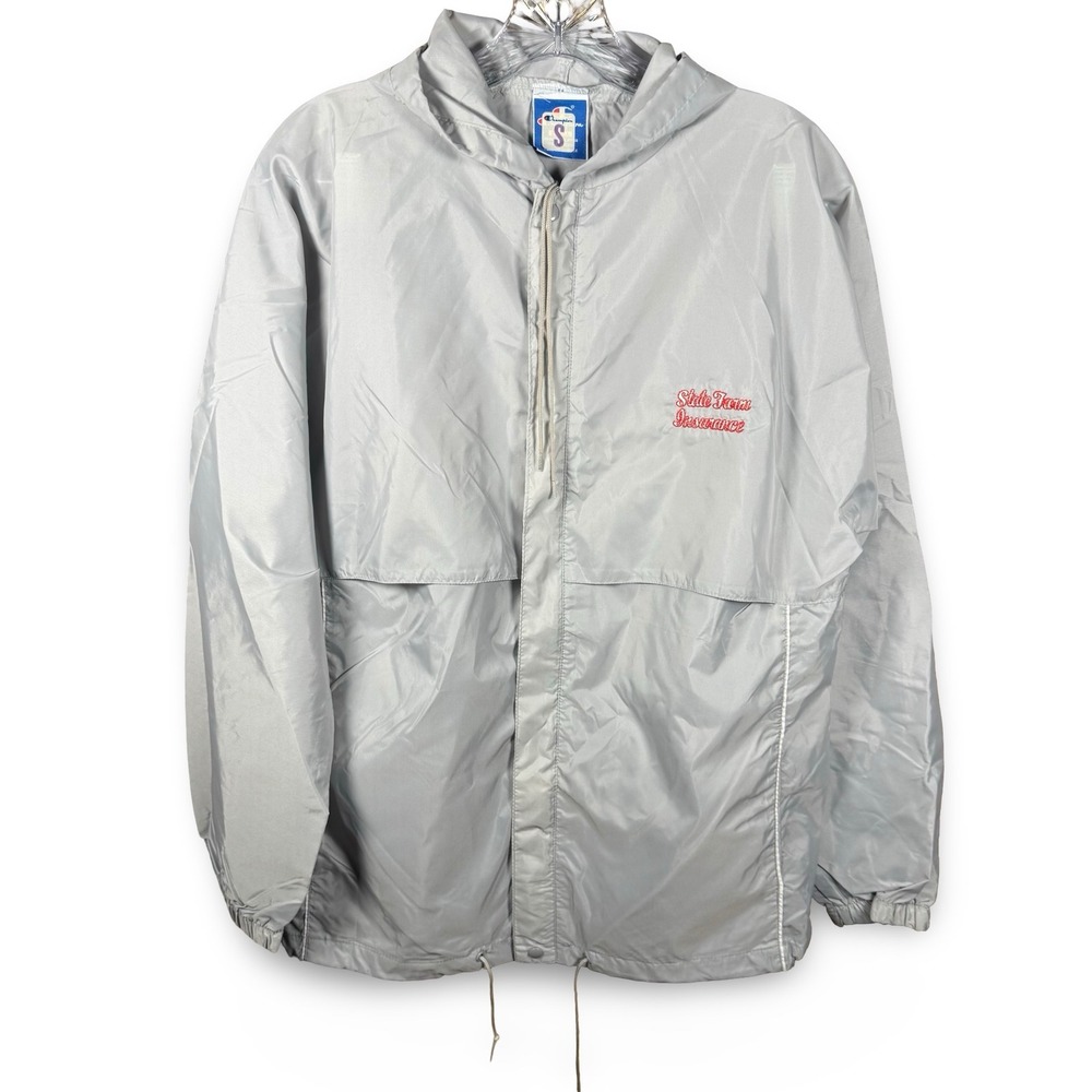 Vintage Champion Windbreaker Size Small Mens Hooded State Farm Insurance NEW